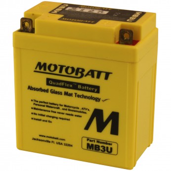 MotoBatt MB3U MOTOBATT Quadflex AGM Bike Battery 12V 3.8Ah 
